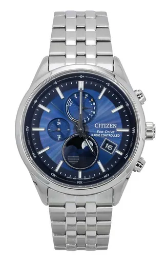 Citizen Eco-Drive Moon Phase Herrenarmbanduhr BY1030-50L - Armbanduhren mit Solar-Uhrwerk, 100 m wasserdicht und eleganter blauer Zifferblatt für stilvolle Männer.