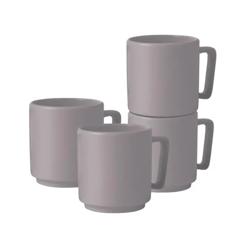 Berlinger Haus Becher-Set 4-teilig 300 ml Taupe Collection | Hochwertig, Stilvoll und Praktisch