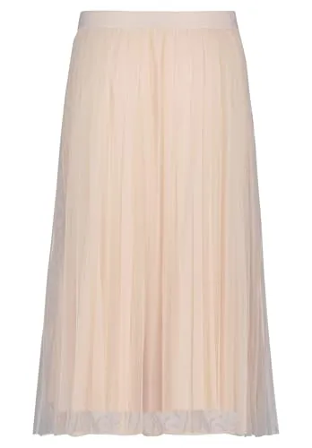 Betty & Co Damen Midirock mit Plissee 42, Grau in grau von Betty & Co