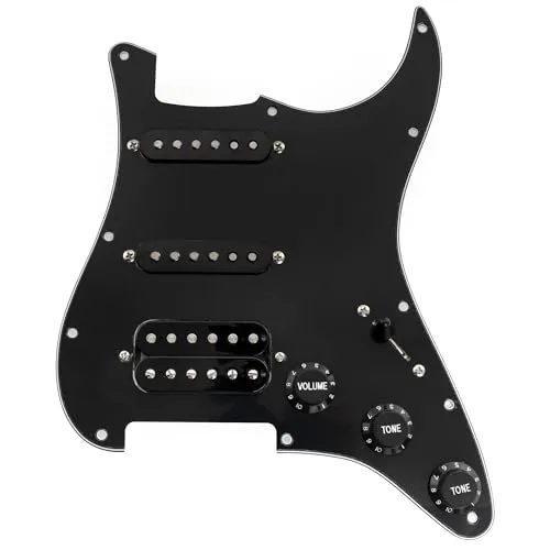 Musiclily Pro SE ST-HSS-60SE Vorverdrahtetes Schlagbrett 3-lagig Schwarz