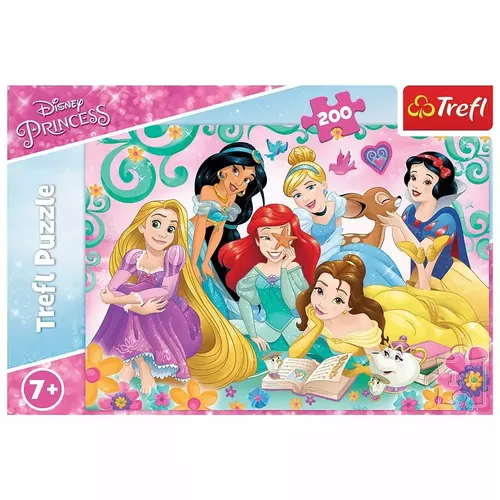 Trefl 13268 - Disney Princess Hochelement-Puzzle mit 200 Teilen, fördert Kreativität und Konzentration für Kinder ab 7 Jahren
