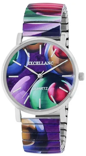 Excellanc Quarzuhr 1700060 Edelstahlzugband mit Muster - Elegante Damenuhr mit 36 mm Gehäuse, hochwertigem Quarzuhrwerk und flexiblem Edelstahlzugband für hohen Tragekomfort. Ein einzigartiges Muster macht sie zum perfekten Hingucker.