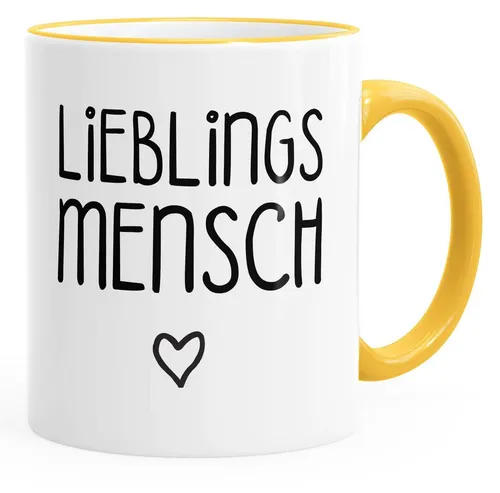 MoonWorks Tasse Kaffee-Tasse Lieblingsmensch Geschenk-Tasse Liebe Freundschaft, Keramik