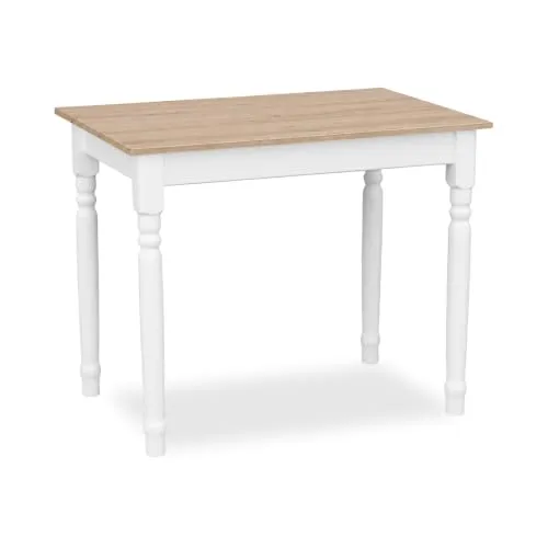 Metdrew Esstisch aus Holz | küchentisch 100x60 | holztisch | Tisch mit dekorativen Beinen | Esstisch für 4 Personen | Tisch klein küche | skandinavisch | küchentisch weiß | Tischplatte: Artisan Eiche