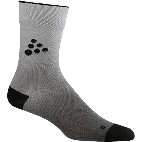 Craft Pro Hypervent Print Socken (Größe 37, grau) - Laufsocken mit atmungsaktiven Mesh-Einsätzen und perfekter Passform für optimalen Tragekomfort beim Sport.