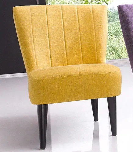 OTTO home Cocktailsessel Jan, mit Wellenunterfederung, Massivholzfüße