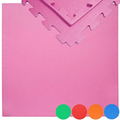 eyepower 12mm dick: 0.8qm Bodenschutzmatte Fitness 90x90 - Home Gym Sportmatte Puzzle - Matte Crosstrainer Kraftstation Laufband Matte Ergometer Zubehör - Yoga Matte Hantel Zubehör Matte Gewichte