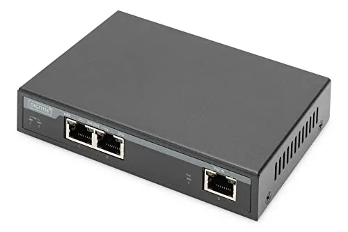DIGITUS Gigabit PoE Indoor Extender 2-Port 60W - Netzwerk-Switches mit 100m Verlängerung, kaskadierbar und selbstversorgend – ideal für die einfache Strom- und Datenübertragung zu PoE-Geräten ohne zusätzliches Netzteil.