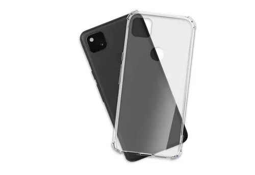 mtb more energy Smartphone-Hülle Clear Armor Case für Google Pixel 4a, Transparente TPU Schutzhülle Case Backcover mit Anti-Shock Verstärkung