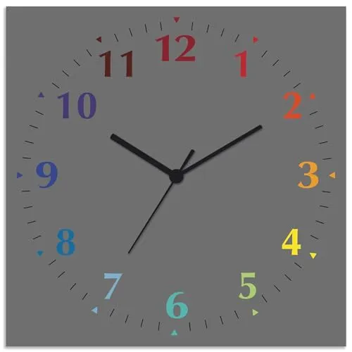 ARTLAND Wanduhr ohne Tickgeräusche – Lautlose Alu Quarzuhr 30x30 cm - Wanduhren in modernem Design, ideal für jedes Zimmer. Geräuschloses Uhrwerk sorgt für Ruhe im Schlafzimmer. Made in Germany, langlebig und farbecht.