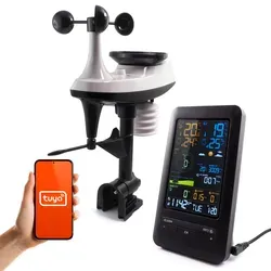Tuya WLAN-Wetterstation mit LCD-Panel und Außensensor