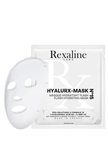 Rexaline Plate Mask Hyalurx - Sofortige Hydration - Gesichtsmaske für sofortige Feuchtigkeitspflege, ideal für trockene Haut und schnelle Ergebnisse in nur 20 Minuten.