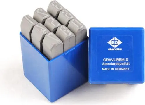GRAVUREM 100.SR3 - Nummerierungssatz 9 Stück (0-9) SR - Standard (3 mm)