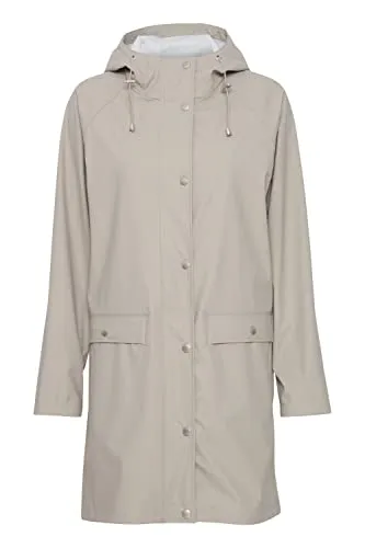 OXMO OXTanne Damen Windbreaker - Funktionsjacke, wasserabweisend mit Kapuze und Knopfleiste, ideal für jede Jahreszeit, hält dich trocken und stylish in jedem Wetter.