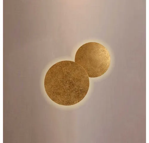 s.luce Wandleuchte Indirekte LED Wandleuchten Kombination Cloud Blattgold, Warmweiß