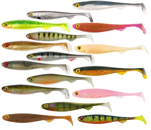 Fox Rage Slick Shad - Gummifisch, Farbe:Hot Olive, Länge:13cm