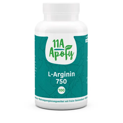 L-Arginin 750 | Hochreines Arginin Base | Aus Zuckerrohr fermentiert | 100 Kps