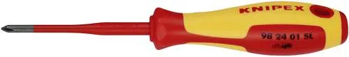 Knipex Phillips 98 24 01 SL VDE Kreuzschlitz-Schraubendreher PH 1 Klingenlänge: 80 mm