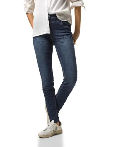 CECIL Damen Style Vicky Jeans Slim Fit, Mid Blue Wash von CECIL