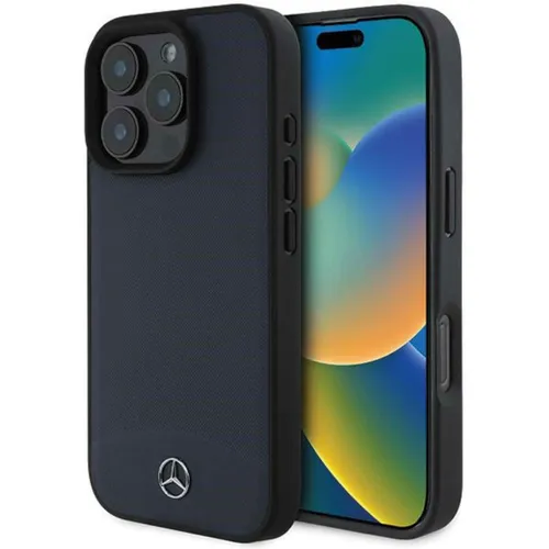 Mercedes Apple iPhone 16 Pro Max MagSafe Tasche - Taschen & Schutzhüllen, hochwertiges Design aus strukturiertem und glattem Leder, idealer Schutz und stilvolle Ergänzung für Ihr iPhone 16 Pro Max.