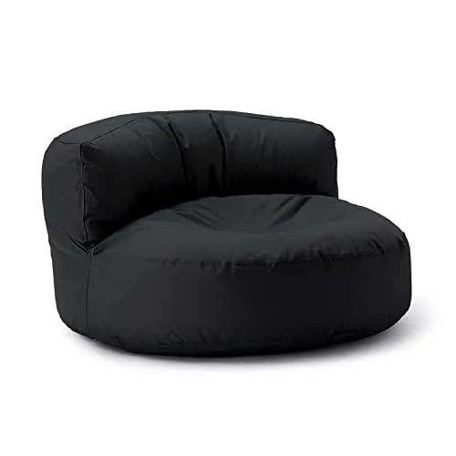 Lumaland Sitzsack Lounge mit Rückenlehne 320l - Schwarz - Sitzsäcke für drinnen und draußen, modernes Design mit wasserabweisendem Material und flexibler EPS-Füllung für optimalen Sitzkomfort.