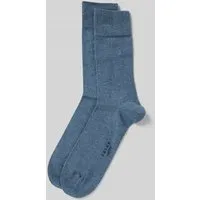 Falke Socken im 2er-Pack in Jeansblau Melange, Größe 43/46