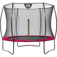 EXIT Silhouette Trampolin ø305cm - rosa - Trampolin mit Sicherheitsnetz und robustem Schutzrand, ideal für sicheres Springen und endlosen Spaß im Garten.