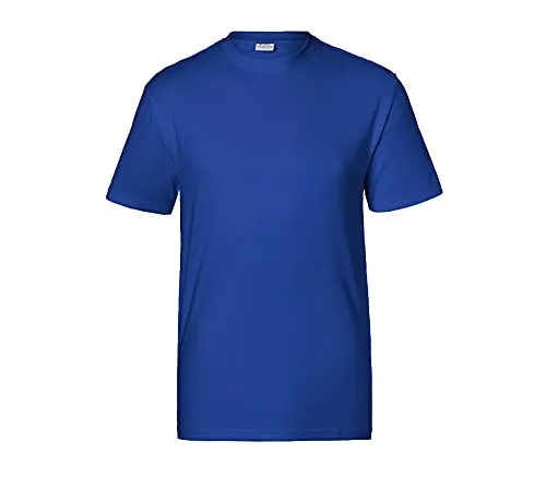 KÜBLER Workwear KÜBLER Arbeitsshirt blau, Größe L, Herren-Arbeitsshirt aus Mischgewebe, elastisches Arbeitsshirt