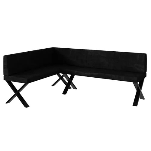 MEBLINI Eckbank für Esszimmer in schwarz von MEBLINI