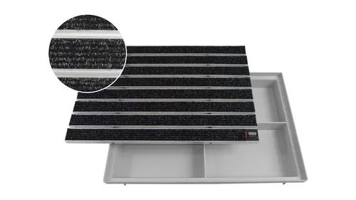 EMCO Eingangsmatte Large Rips anthrazit 60x40cm - Rutschsichere Fußmatte in elegantem Anthrazit, ideal für den Innen- und Außenbereich. Mit robustem Rips-Material für eine lange Lebensdauer und vielseitige Einsatzmöglichkeiten.