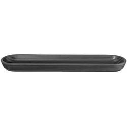ASA Teller kitchen'art_ Schwarz, 40.5x3x9.5 cm - Eleganter Keramikteller in Schwarz, ideal für stilvolles Servieren und Dekorieren. Perfekt für jede Tischdekoration.