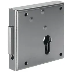 AMF 12005 Gittertor-Riegelschloss 100 DIN links PZ aufliegend 65 mm - Sonstige: Robustes Gittertor-Riegelschloss für zuverlässige Sicherheit, ideal für Garten- und Nebeneingänge.