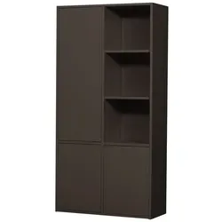 Schrank Merel - Kiefernholz Mittelbraun, 100 cm - Praktischer Büroschrank aus Kiefernholz, ideal für stilvolle Ordnung. Mit 100 cm Höhe bietet er ausreichend Stauraum für Dokumente und Büromaterialien und fügt sich harmonisch in jede Einrichtung ein.