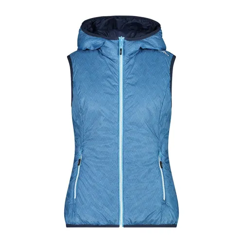 CMP Wende-Steppweste Blau - Größe 46 - Funktionsjacke mit Feel Warm Flat Technologie, wärmeisolierend und atmungsaktiv, perfekt für Outdoor-Aktivitäten und wechselnde Wetterbedingungen.