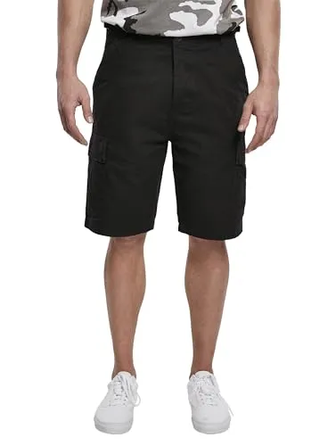 Brandit BDU Ripstop Shorts in Schwarz, Größe L - Herren-Shorts aus leichtem, pflegeleichtem Ripstop Baumwollstoff mit bequemen Schnitt und vielen praktischen Taschen – ideal für Freizeit oder Arbeit.