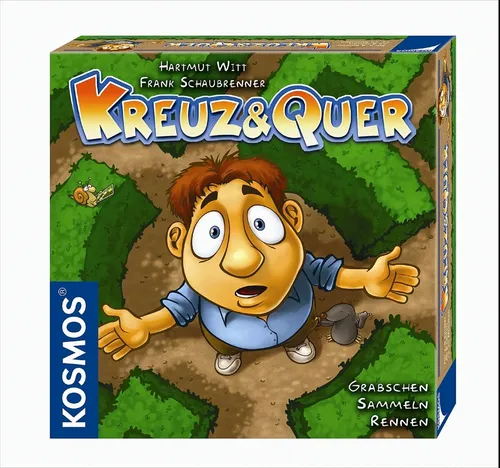 Kosmos - Kreuz & Quer Gesellschaftsspiel - Fesselndes Denkspiel für die ganze Familie, fördert strategisches Denken und Kommunikation.