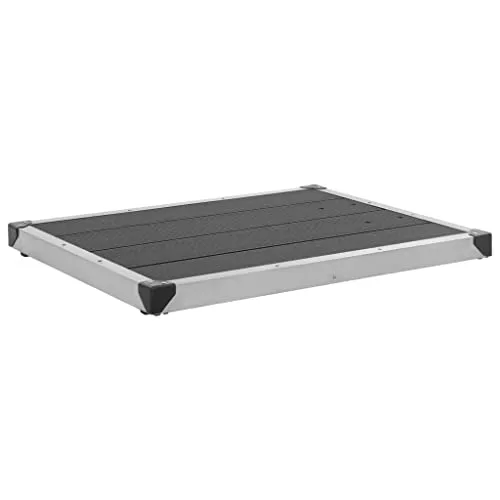 vidaXL Garten Duschwanne mit Lattendesign für Solarduschen - Hochwertige Duschwanne aus WPC und Edelstahl, korrosionsbeständig und leicht zu reinigen – ideal für Garten, Hof oder Pool. Inkl. vorgebohrter Löcher für einfache Montage.