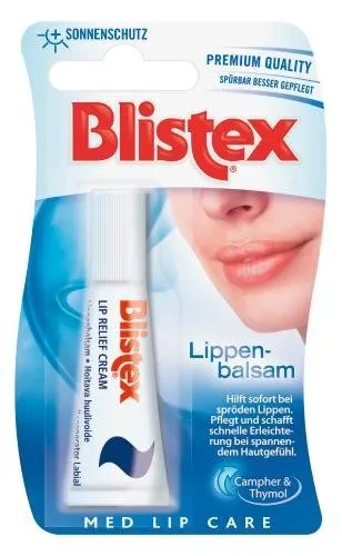 Blistex Lip Relief Cream Balsam für trockene Lippen SPF 15