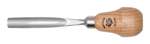 Kirschen Kerbschnitzbeitel 2 mm mit Birnenheft gebogen mit mittlerer Höhlung - 5617002