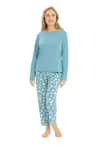 Rösch Pyjama mit Tupfendruck Mintgrün 100% Baumwolle von Rösch