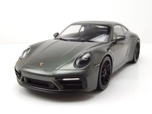 Porsche 911 Carrera 4 GTS 2020 grün metallic 1:18 Minichamps Modellauto - Detailgetreues Standmodell im Maßstab 1:18, gefertigt aus hochwertigem Die-Cast-Material. Ideal für Sammler und Porsche-Fans, mit OVP und beeindruckender Farbgebung in grün metallic.