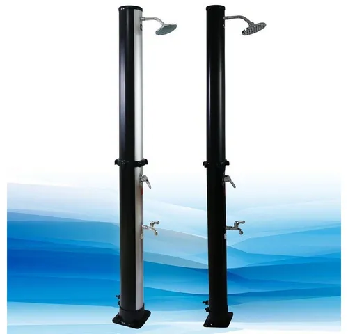 Melko Solardusche 20L - Stufenlos einstellbare Gartendusche - Gartenduschen mit 20L Tank, schwenkbarem Duschkopf und solarbetrieben für umweltfreundliches Duschen im Garten oder beim Camping.