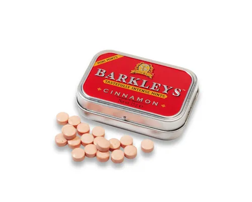 BARKLEYS Süßigkeit, Barkleys Mini Mints Pastillen mit Zimt Geschmack Zuckerfrei 15g