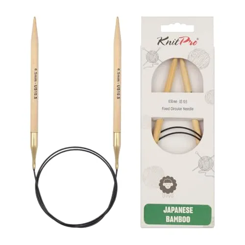 KnitPro K22212 Rundstricknadel, Bamboo, Braun, 40 cm x 6.5 mm
