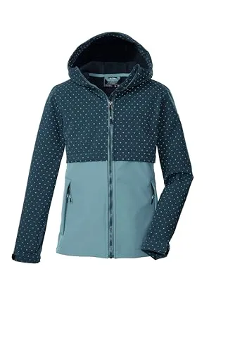 killtec Mädchen Softshelljacke KOW 227 GRLS, nachtblau - Mäntel & Jacken - Wind- und wasserabweisende Softshelljacke mit 10.000 mm Wassersäule, ideal für aktive Kinder. Verstellbare Kapuze und atmungsaktiver Mesh-Einsatz sorgen für Komfort.