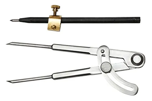 WABECO Spitzzirkel mit Anreißnadel 150 mm Anreisszirkel Bogenzirkel