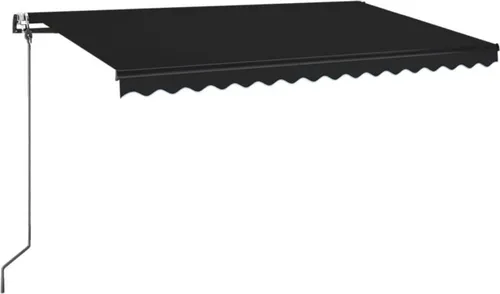vidaXL Automatische Einziehbare Markise 450x350 cm Anthrazit - Markisen für Außenbereiche, UV-beständig und wasserfest. Genieße den Komfort einer einziehbaren Markise mit Fernbedienung für müheloses Aus- und Einfahren.