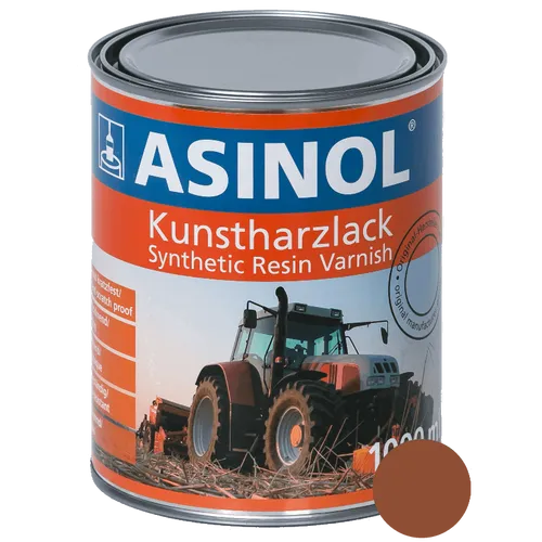 Kunstharzlack Lack Farbe RAL 8004 Kupferbraun Braun 1000 ml 1 Liter ASINOL