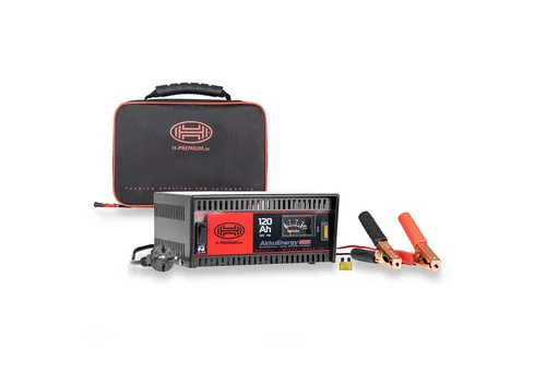 HEYNER Batterieladegerät 931100 - Fahrzeugbatterie-Ladegerät mit 12V und 130W Leistung, ideal für PKW, ausgestattet mit Verpolungs- und Kurzschlussschutz für sicheres Laden.