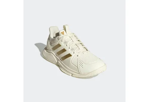 adidas Court Flight Hallenschuhe Damen, Größe 42 2/3 - Sportliche Hallenschuhe aus atmungsaktivem Obermaterial mit stabilisierender Mittelfußkonstruktion; ideal für Hallensport und aktive Damen.